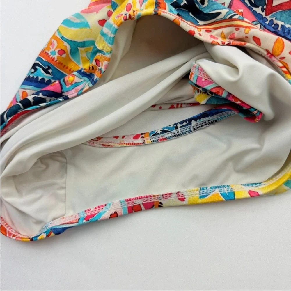 La Blanca Soliel Italian Mosaic Tile‎ Printed One Piece Swim Suit Large